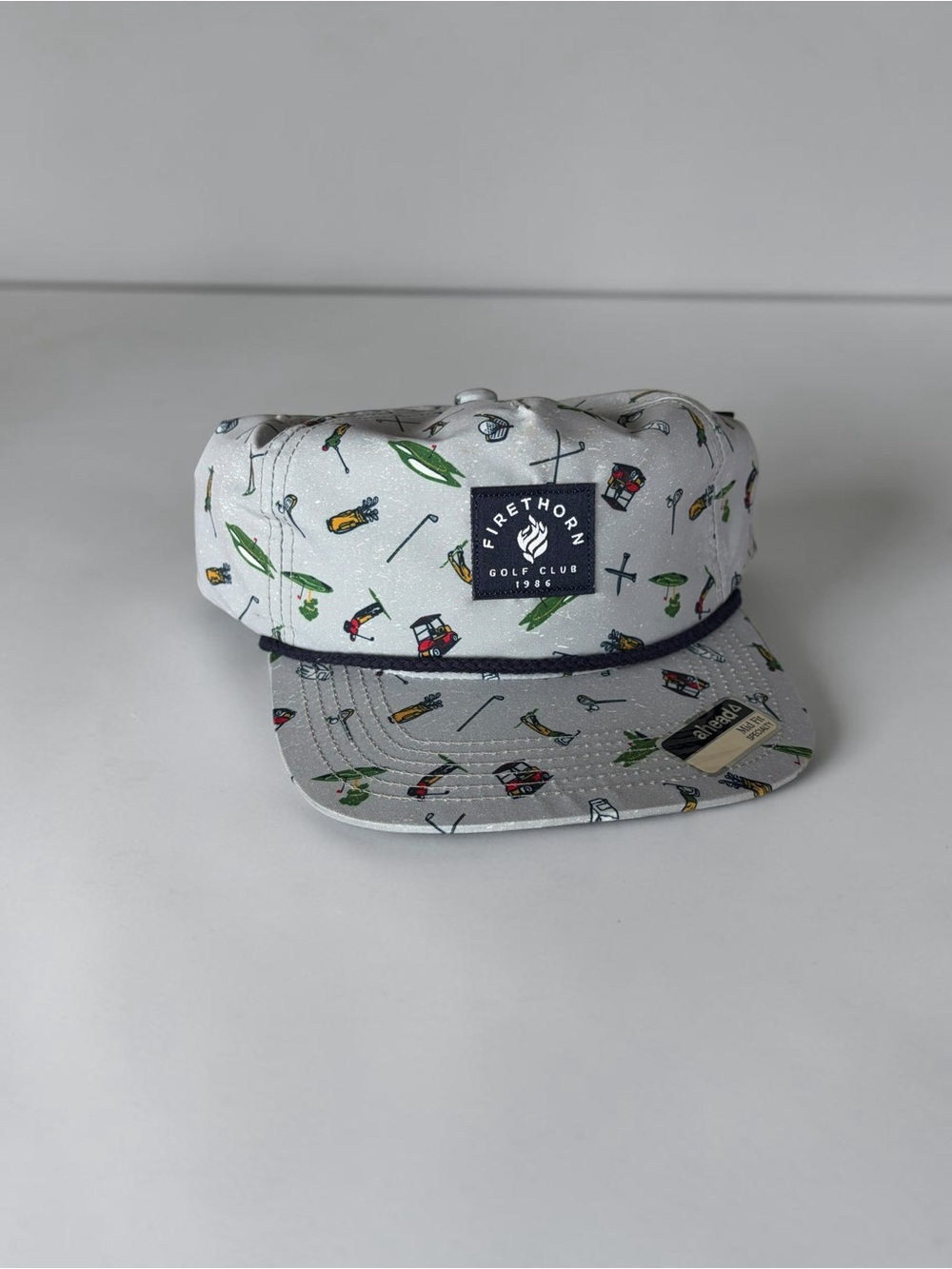Firethorn Golf Club White Printed Golf Visor Cap